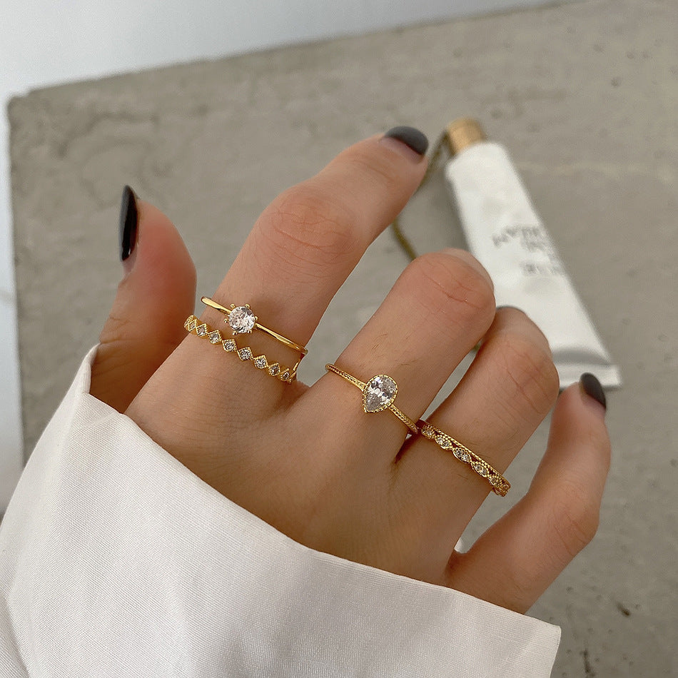 Dewdrop Aura Ring 18K gold plated 925 Sterling Silver
