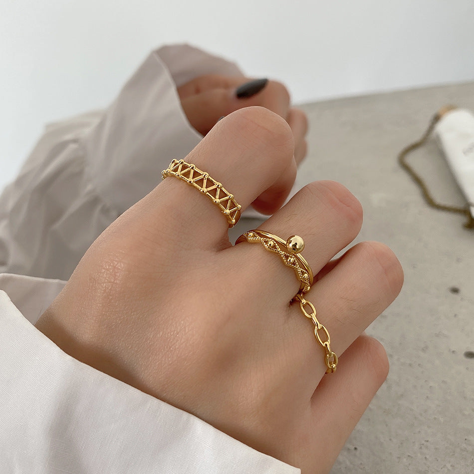 Sunseed Aura Ring 18K gold plated Sillver