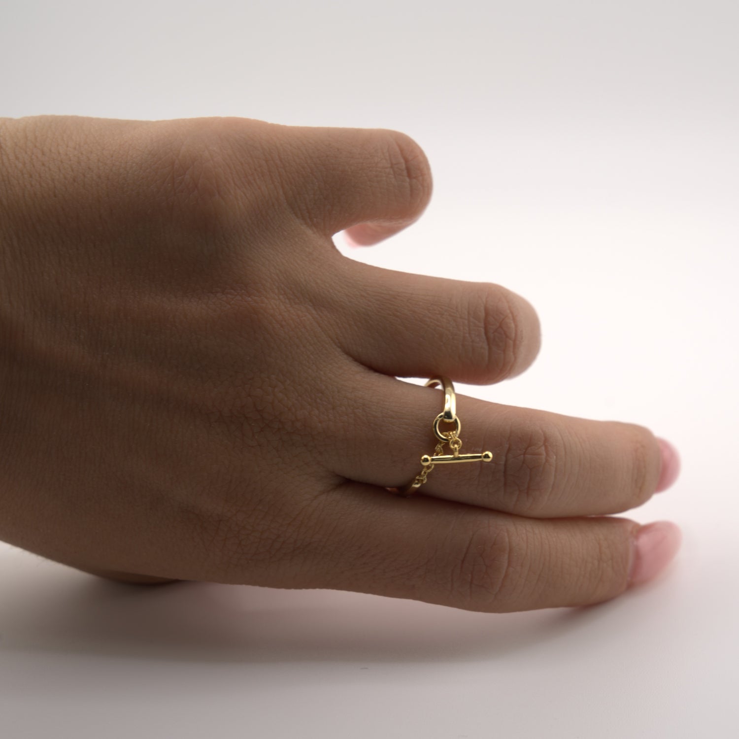 Tether Aura Ring 18K gold plated 925 Sterling Silver