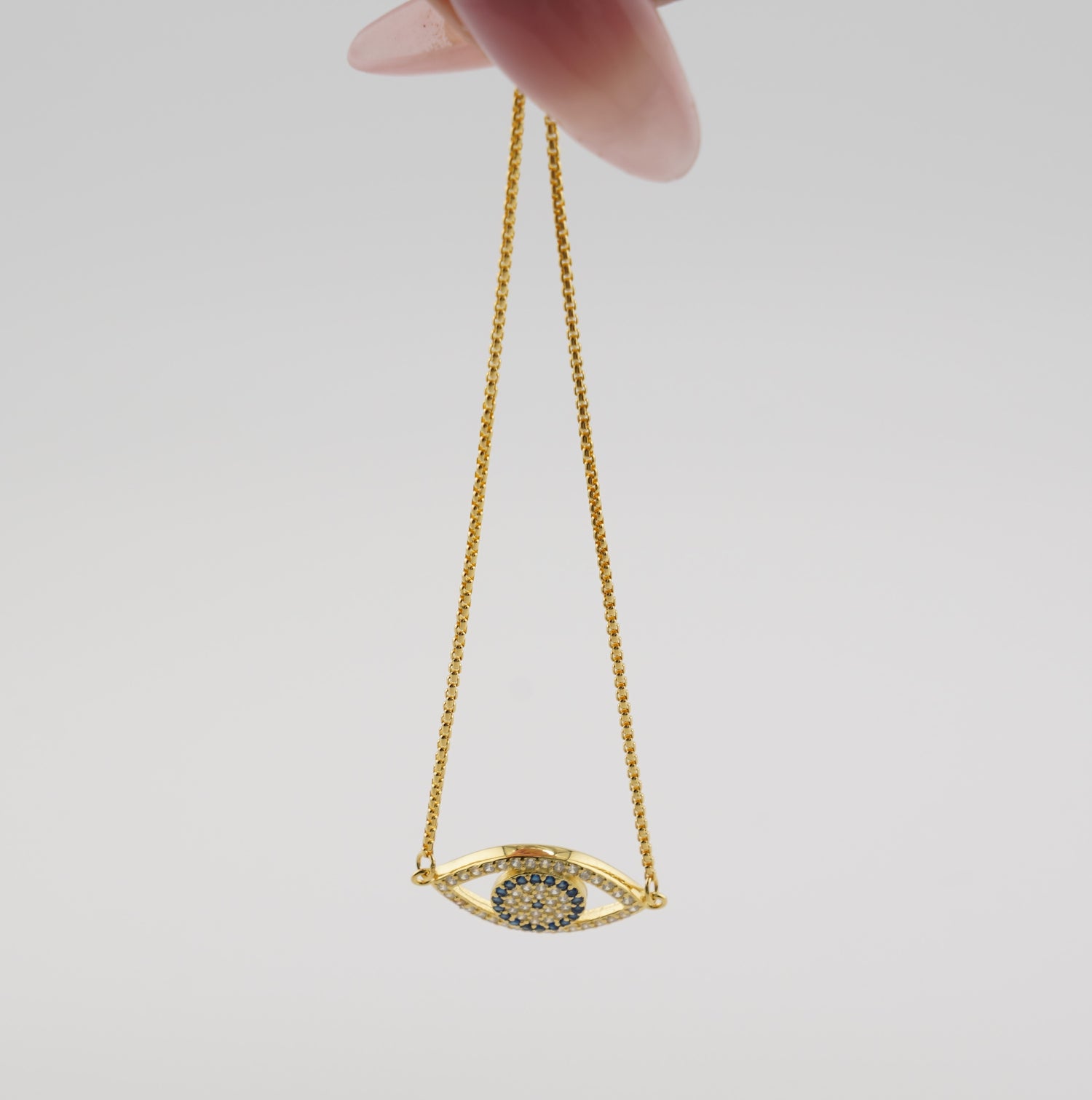 Eyelet Aura Necklace 18K gold plated 925 Sterling Silver