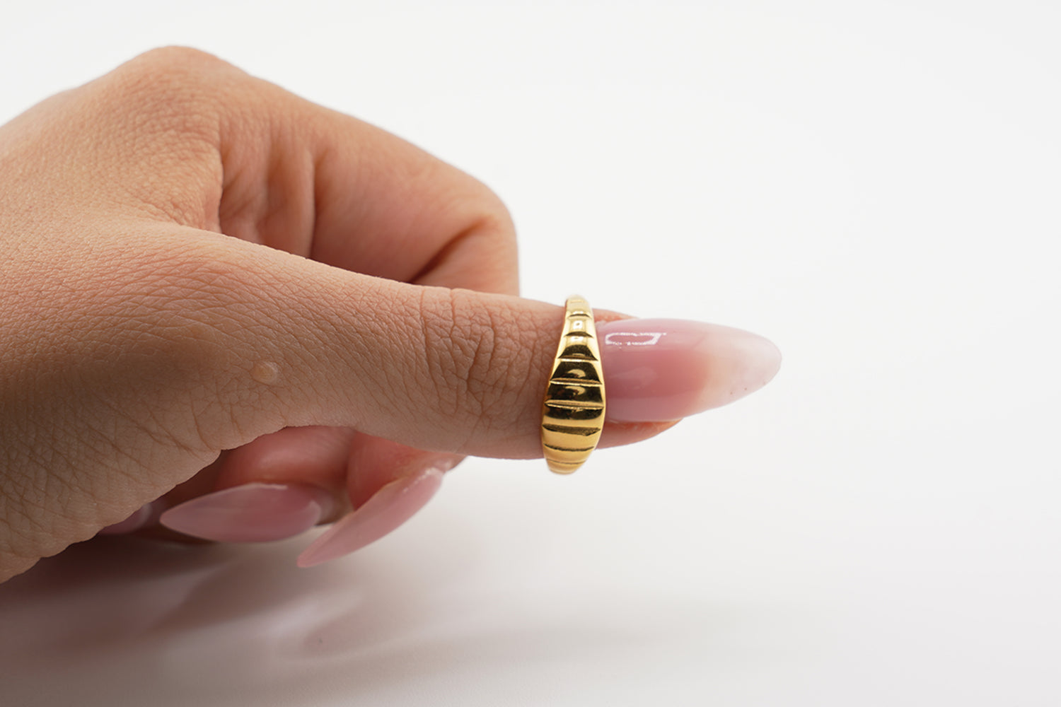 Powerline Ring, 18K Gold Plated stainless Steel