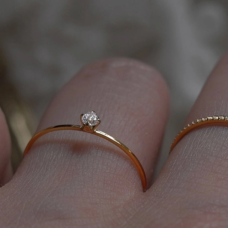 Dot Aura Ring 18K gold plated Sillver